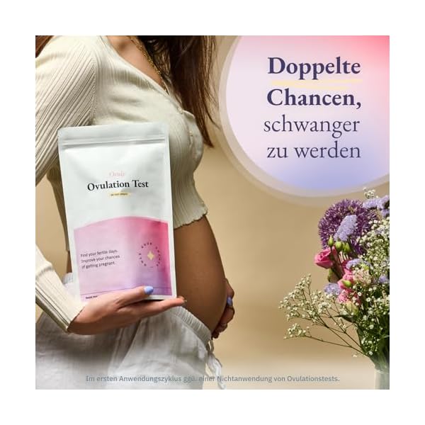 OVULY Ovulationstest | 50 x Fruchtbarkeitstest für Frauen mit App - Ovulationstest 20 miu - LH Test - Kinderwunsch Hilfsmittel – Bild 3
