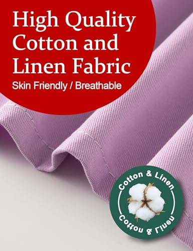 Image of Cozy Adjustable Cross Back Aprons for Women with Pockets Cotton Linen Cooking Kitchen Baking