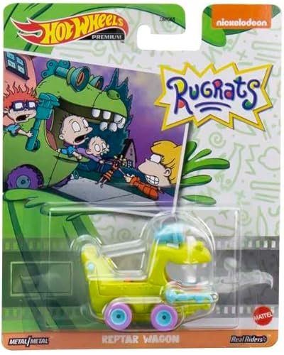 Miniatura 6 de Hot Wheels Colección retro de entretenimiento de coche de reptar Rugrats a escala 1:64 de películas de éxito, televisión y videojuegos, réplicas