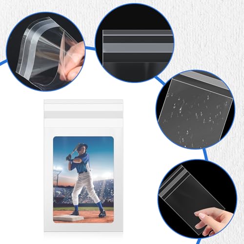 DEDC 500 Pcs Card Sleeves Team Bags for Trading Cards,Team Bag Fit 3x4 Top Loaders for Trading Card Shipping Sports Graded Card Sleeves Protector by DEDC - Used condition - Image 5