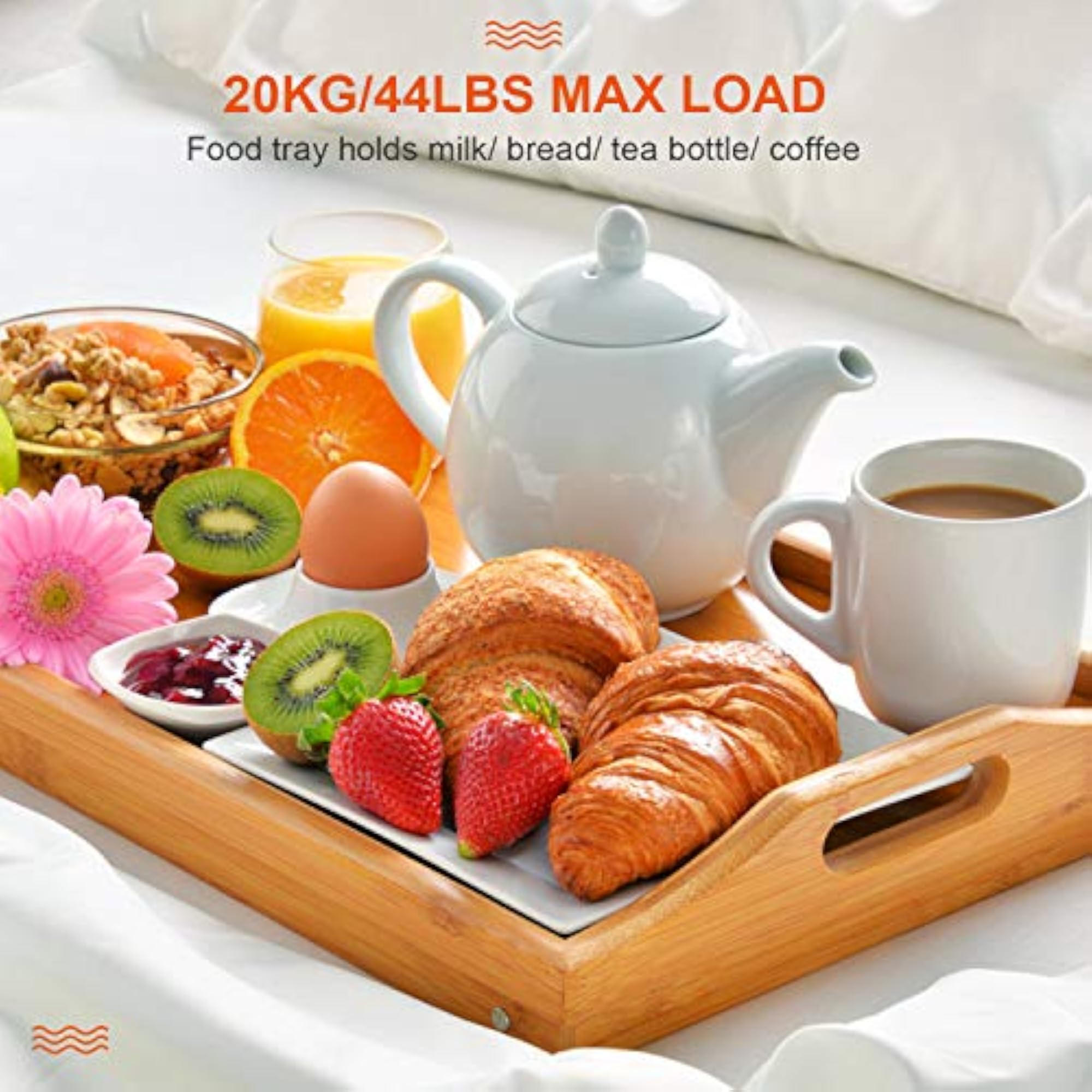 Breakfast Tray Table with Folding Legs, Gift Idea