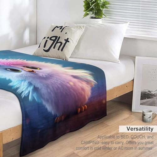 Couverture oiseau 3D anti-froid plaid flannel doux et moelleux pour l'hiver - 6