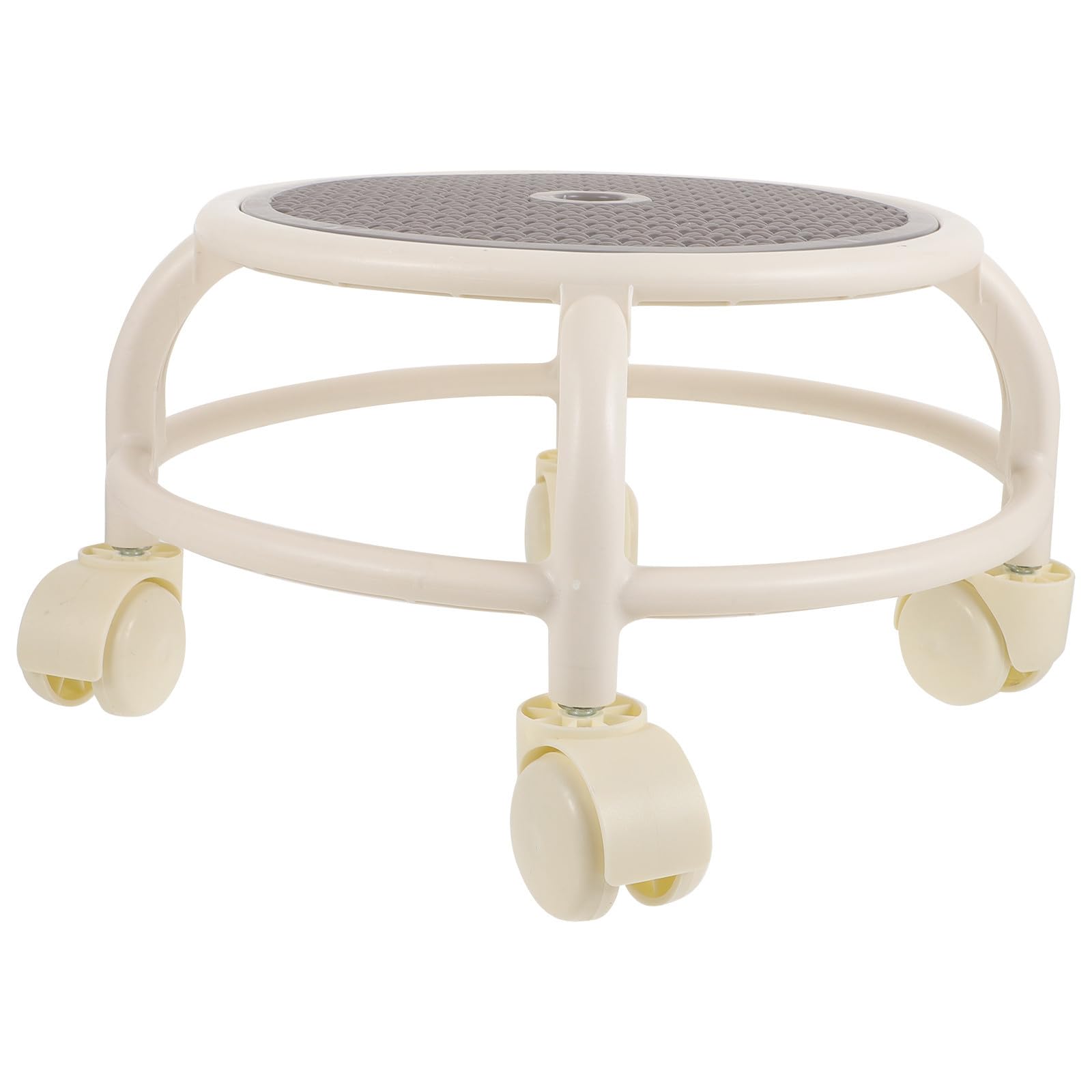 Tabouret en plastique simple et délicat avec assise ronde ergonomique