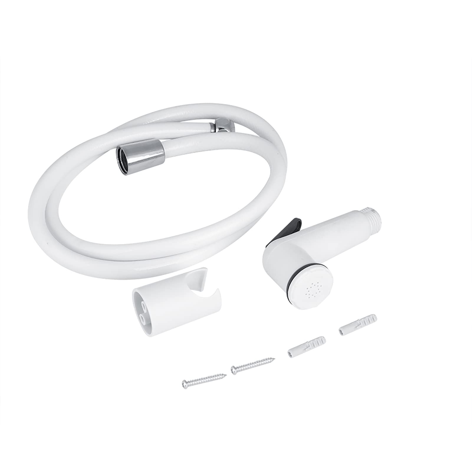 ABS Plastic Hand Held Bidet Sprayer Anti-Aging Shower Spray Head Set Lightweight and Compact with Hose and Holder