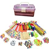 Kit manualidades - kit manualidades para niñas - kit manualidades niños - Caja manualidades para niños - con caja para guardar y ordenar - materiales para manualidades - Juegos para niños (1300)