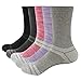 YUEDGE 5 Packs Women's Antiskid Wicking Outdoor Multi Performance Hiking Cushion Socks, Assort Colors