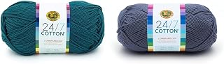(1 Skein) 24/7 Cotton® Yarn, Dragonfly & (1 Skein) 24/7 Cotton® Yarn, Denim