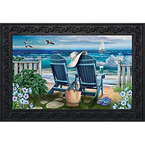 Briarwood Lane Seaside Escape Summer Doormat Nautical Indoor Outdoor 30" x 18" Cover