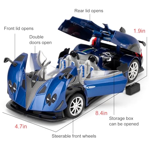 Modelo de Auto Pagani Zonda HP 1:24 Azul miniatura 3