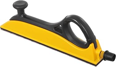 Lijadora manual profesional con papel de lija, juego de papel de lija, lijadora, multilijadora, ideal para barniz/pintura/espátula/madera/metal (tres colores a elegir) (negro y amarillo)