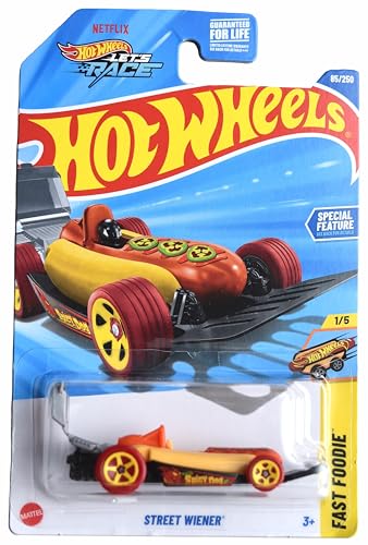 Hot Wheels Street Wiener, Fast Foodie 1/5 Spicy Dog miniatura 1