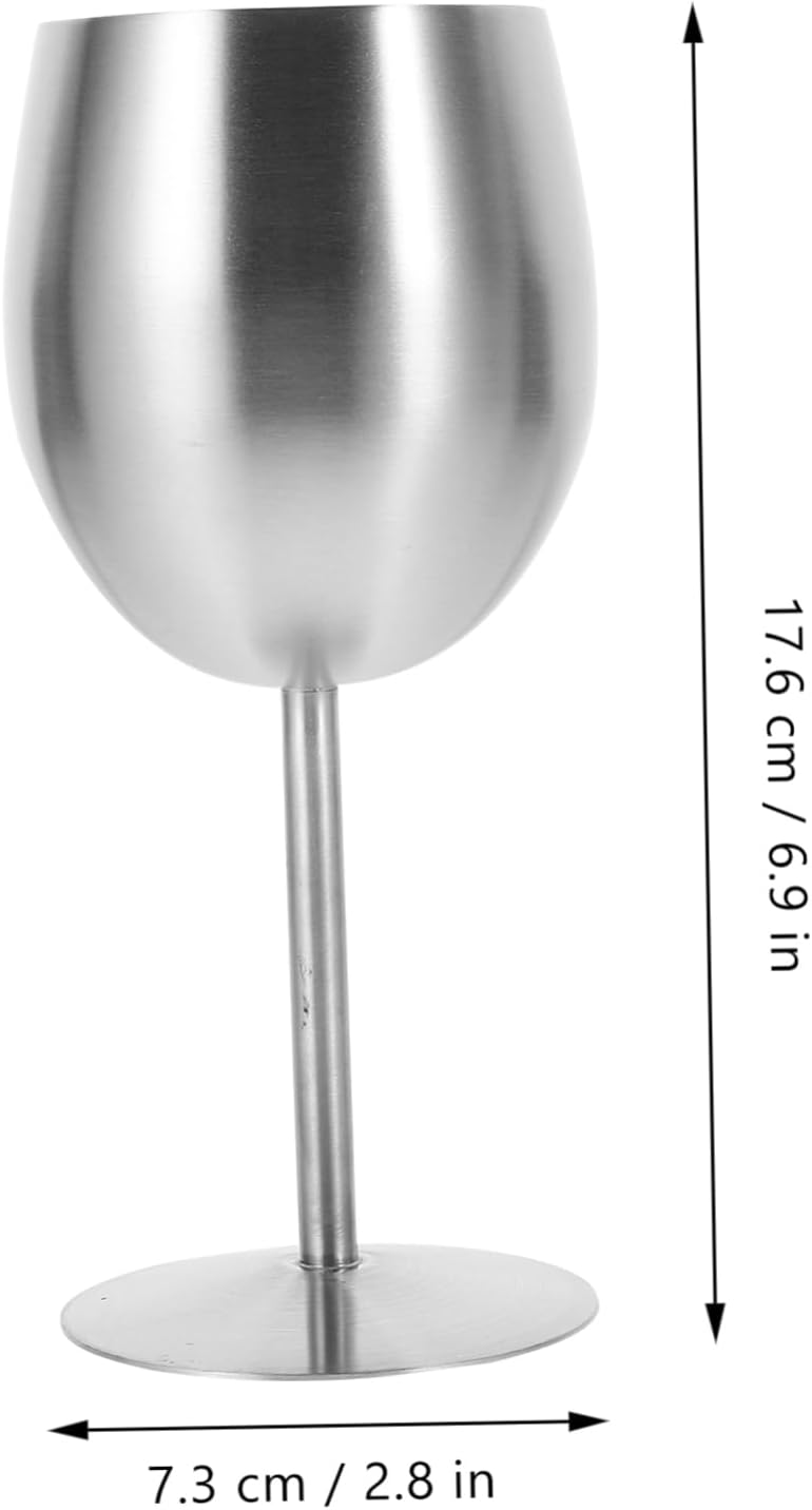 Stainless Steel Cocktail Goblet Unbreakable Wine Cup for Parties Weddings and Gatherings Elegant Stainless Steel Design Lightweight and