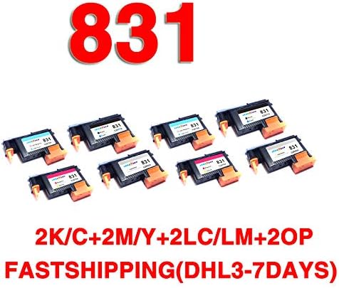 2set/8pcs Fast for Print Head Compatible for hp831 Latex 310 330 360 CZ677A CZ678A CZ679A CZ680A (2K/C+2M/Y+2LC/LM+2OP)