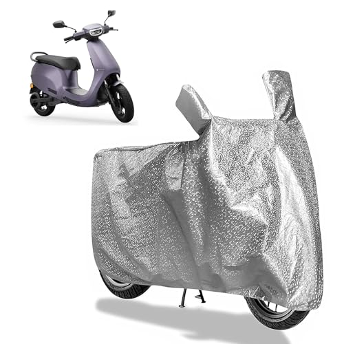 Image of Sulfar Bike Cover for Ola Electric S1 Pro (EV) (Electric Scooter) | Waterproof, Dustproof & UV Protected | All Weather Two Wheeler Cover (Silver) New 2026 Variants