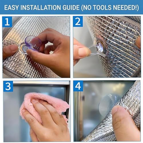 Panneau anti chaleur fenêtre isolant avec ventouse