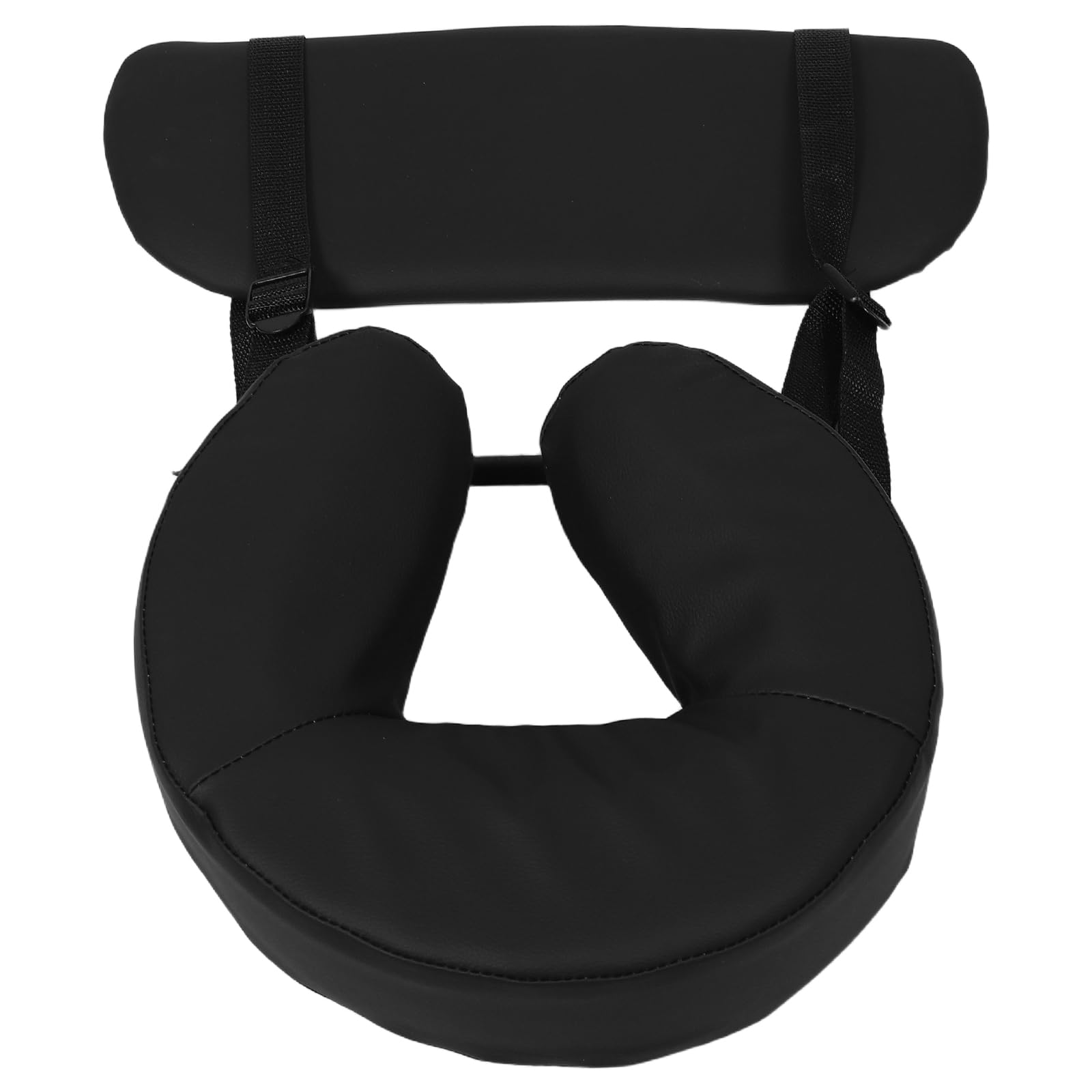Garneck Almohada Facial de Masaje U Forma Negra para Camilla, Cojín de SPA Orificio, Soporte Ergonómico para Cuello y Reposacabezas, Uso Profesional en Salones de Belleza y Terapias
