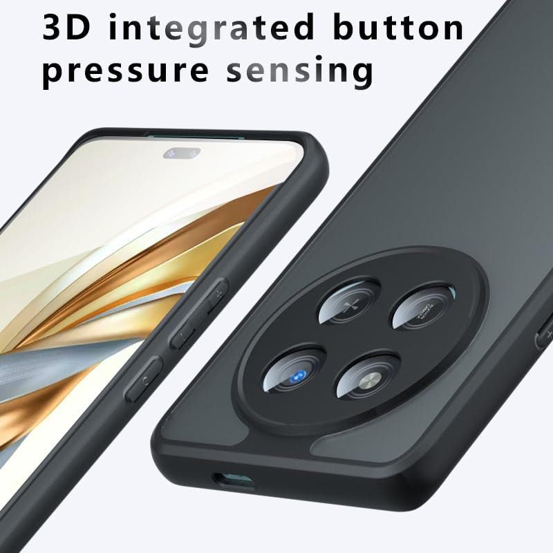 Image of Back Cover Compatible with Honor X9C 5G - Matte Black Case | Slim Rubber Mobile Cover | Anti-Scratch Back Cover | Soft Touch Phone Case | Lightweight Mobile Case