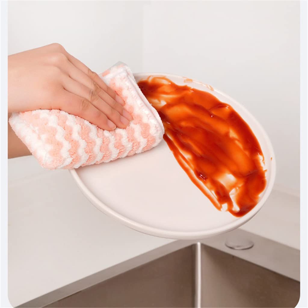5PCS Panno di Pulizia Cucina Purga Asciugamano Strofinaccio Stracci per La Casa Gadget in Microfibra Non, Bastone Tovaglia Olio