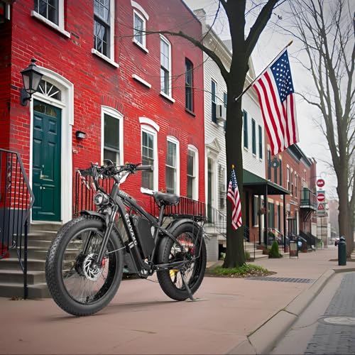 Image of 6000W Peak Dual Motor Ebike for Adults - 52V 34Ah Fast Electric Bike for Men Women 45 MPH,Up to 100 Miles,24 inch Fat Tire Lockable Suspension Electric Bicycle for Snow Off-Road Commuter Mountain E-Bike