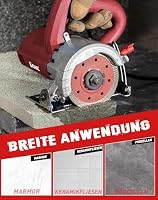 EZARC Diamant Trennscheibe 115 mm, Superdünne Diamantscheibe, Fliesen Trennscheibe für winkelschleifer, für Fliesen, Keramik, Marmor (5 Stück) – Ansicht 6