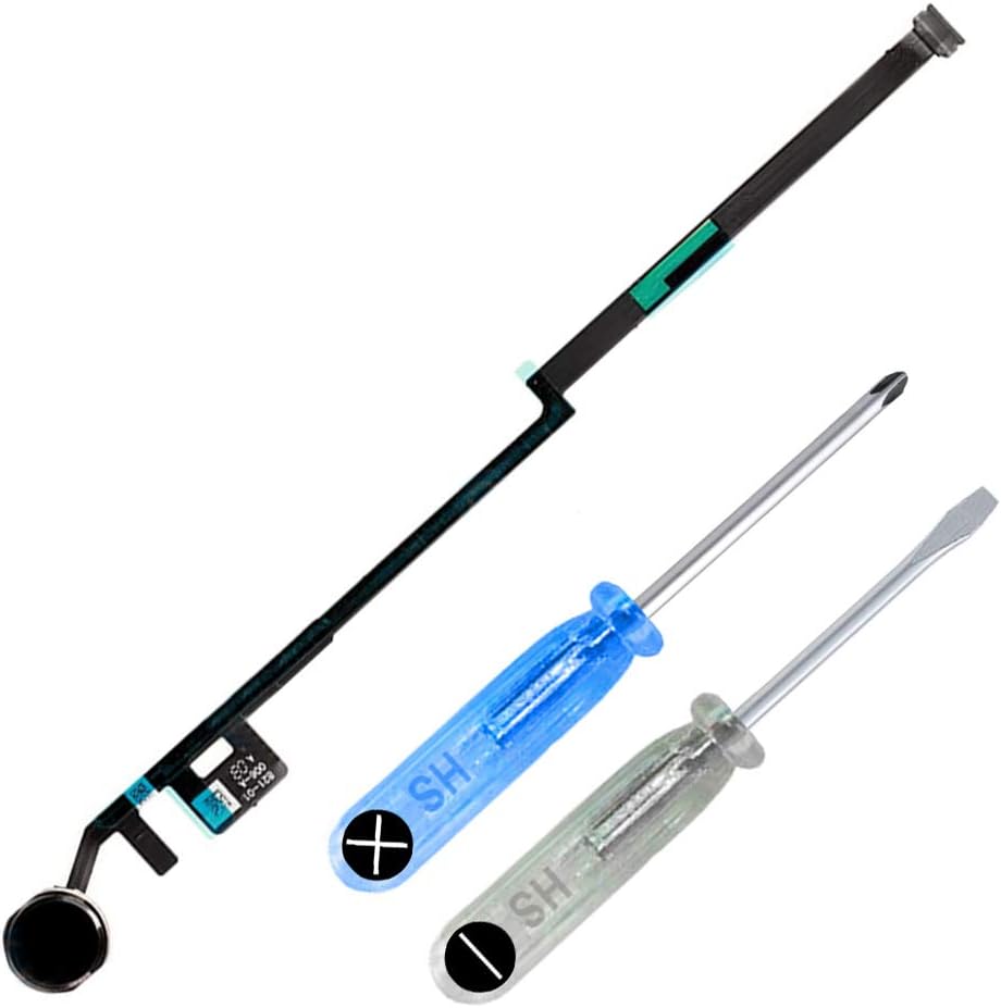 MMOBIEL Home Button Compatible with iPad 7 / iPad 8 - Flex Cable Connector - Replacement - Incl. Screwdrivers - Black