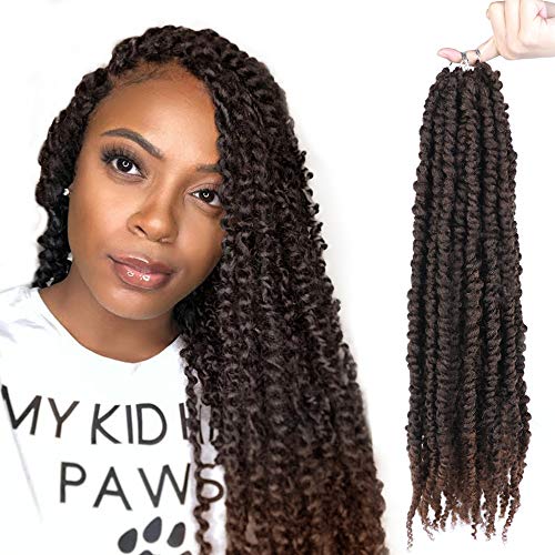 AISI QUEENS Pre-twisted Passion Twist Crochet Hair 8PCS New Pre-looped Passion Twist Water Wavy Hair Extensions for Women(Color:T1B/30#)