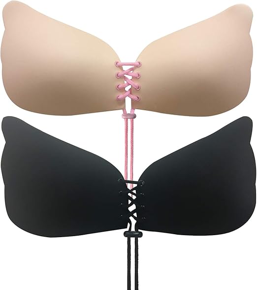 MELLIEX Klebe BH 2er Set - Trägerlos, Push-Up, Wiederverwendbar