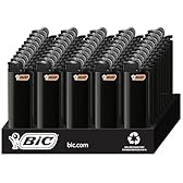 BIC Maxi Pocket Lighter, Special Edition Series, Black, 50 Count Tray of Lighters