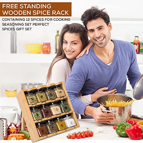 TILZ GEAR 12 Jar Wooden Spice Rack