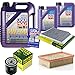 Produktbild QR-PARTS 69341516 Filter Set Inspektionspaket 7 Liter Liqui Moly Motoröl Leichtlauf High Tech 5W-40 MANN-FILTER Innenraumfilter Luftfilter Ölfilter