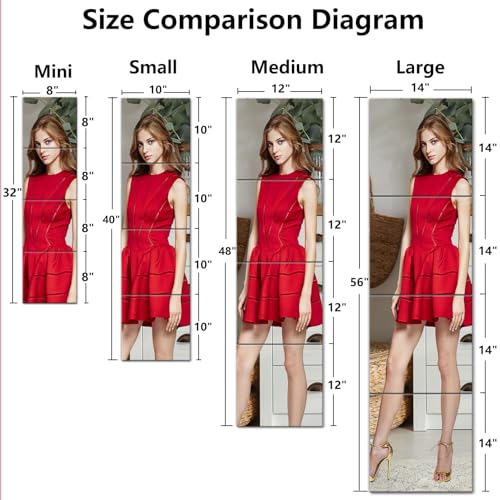 Image of Shatterproof Wall Mirror Full Length for Bedroom, Acrylic Gym Mirrors For Home, Extra Thick: 0.12 inch, 14 x 14 inch x 4 Pcs, Workout Mirrors Safe for Kids, Over The Door, Long Wall Mounted