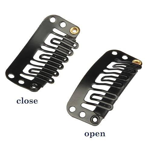 Miniatura 3 de ZLCHE Juego de 102 pinzas para extensiones de cabello, incluye 50 clips de peluca en forma de U, 10 agujas curvas, 10 pines en T, 2 rollos de hilo