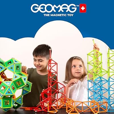 Geomag Rainbow Magnetic Building Set, Multicolor - 72 Pieces