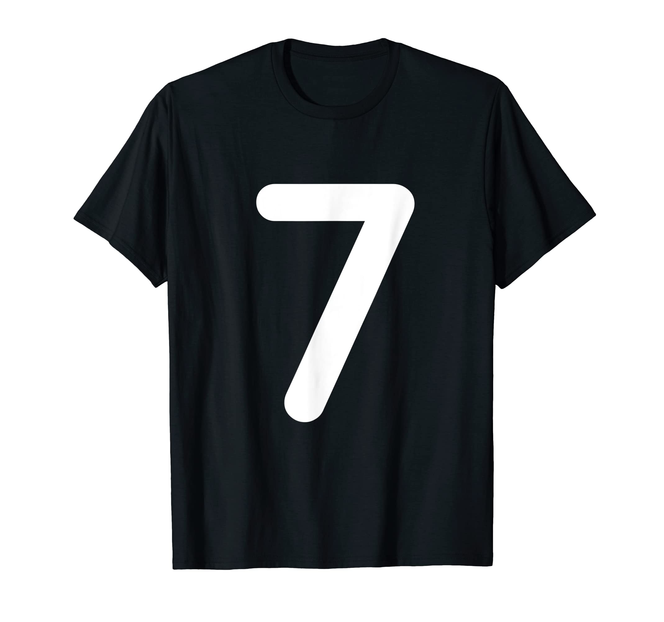 Letters Numbers And PunctuationsNumber 7 Seven Player Team Halloween Costume T-Shirt