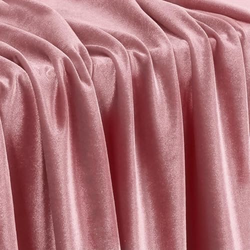 Image of Amazon Brand - Umi 10 Mtr Multi Purpose Velvet Fabric Cloth for Decoration, Trousseau Packing, Party Hall, Bouquet, Gift Packing, Decor, Pooja Room (10 Mtr, Blush), Solid