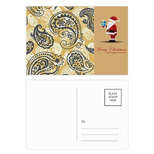 Cartes postales Père Noël couleur kaki pour décorer votre table de fête et écrire à vos proches