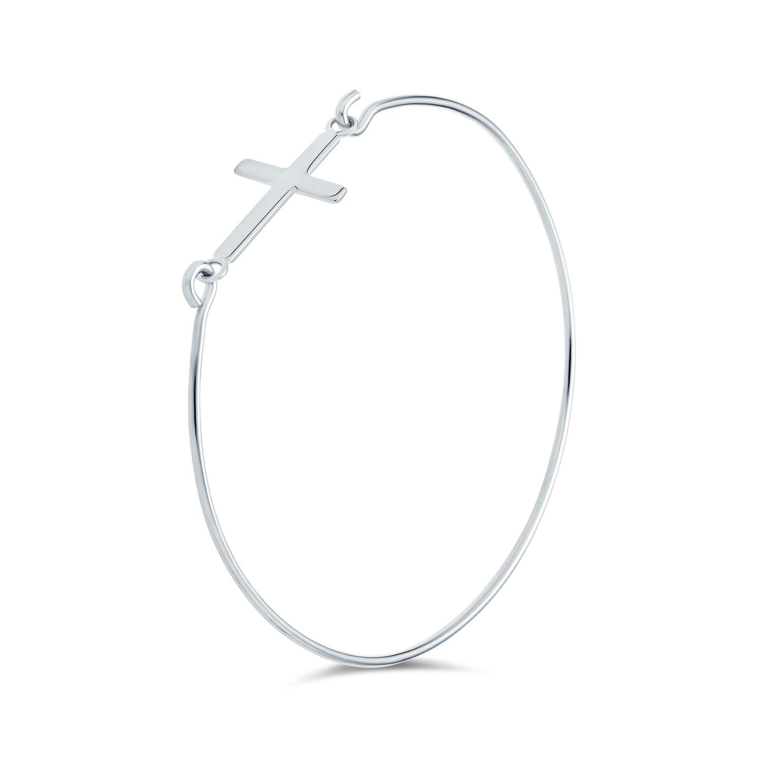 Bling Jewelry Personalizza Amore Fortuna Unità Talismano Ispirazionale Cuore Infinito Quadrifoglio Croce Celtica Bracciale A Croce Laterale Ohm Bracciale Donne Ragazze .925 Argento