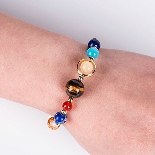 Solar System Bracelet The Eight Planets Guardian Star Earth Space Universe Galaxy Gemstone Beads Bracelet #TOP4