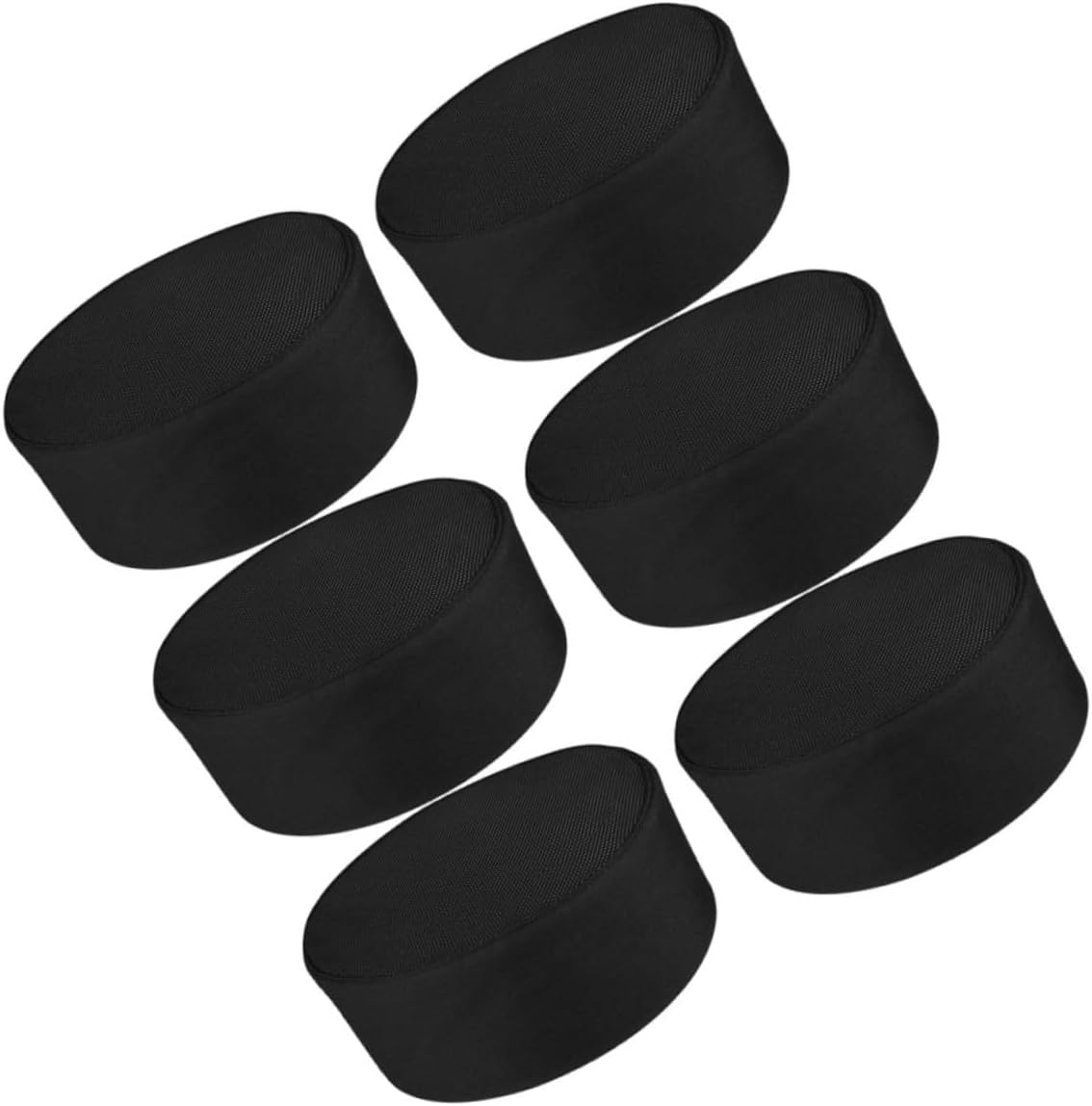 6pcs Unisex Chef Hats Black Breathable Mesh Top Adjustable Kitchen Cooking Caps Food Service Working Hats for Adults Catering Restaurant