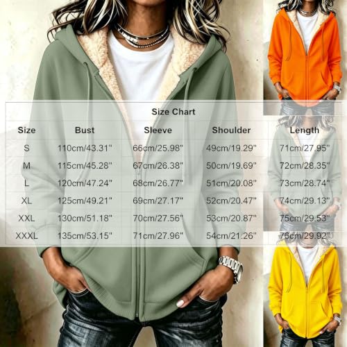 Women Soft Fleece Lined Zip Up Hoodie Casual Warm Sherpa Jacket with Hood - image 4