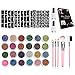 Produktbild SunTop Glitzer Tattoo Set, Temporäre Tattoo-Kit, 24 großen Glitzer Tattoo Make-Up, mit 24 Großen Glitzertuben & 120 Schablonen & 3 Glue & 5 Bürstenn für Kinder, Jugendliche und Erwachsene- Festivals