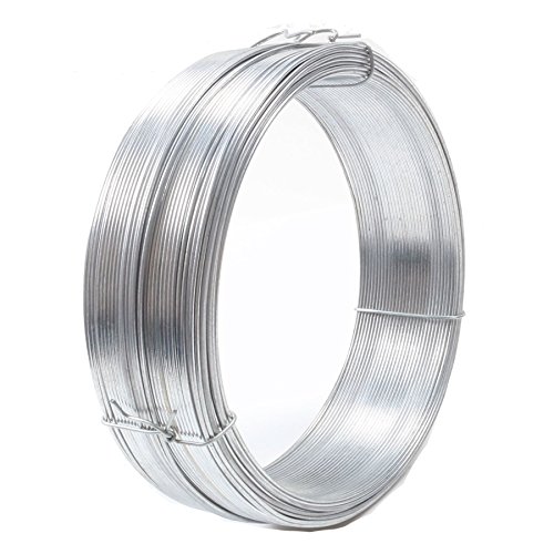 80m Long Galvanised Metal Garden Wire - 1mm Thick Strong Fence/Plant Support Tie