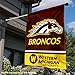 College Flags & Banners Co. Western Michigan Broncos Wordmark Logo House Flag Banner