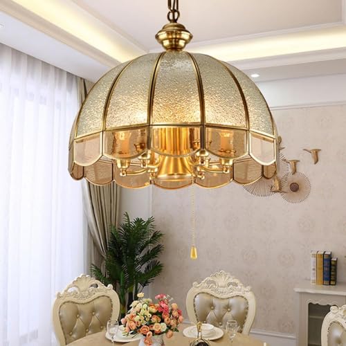 Suspension éclairage E27 en laiton pour illuminer chaleureusement votre salle à manger
