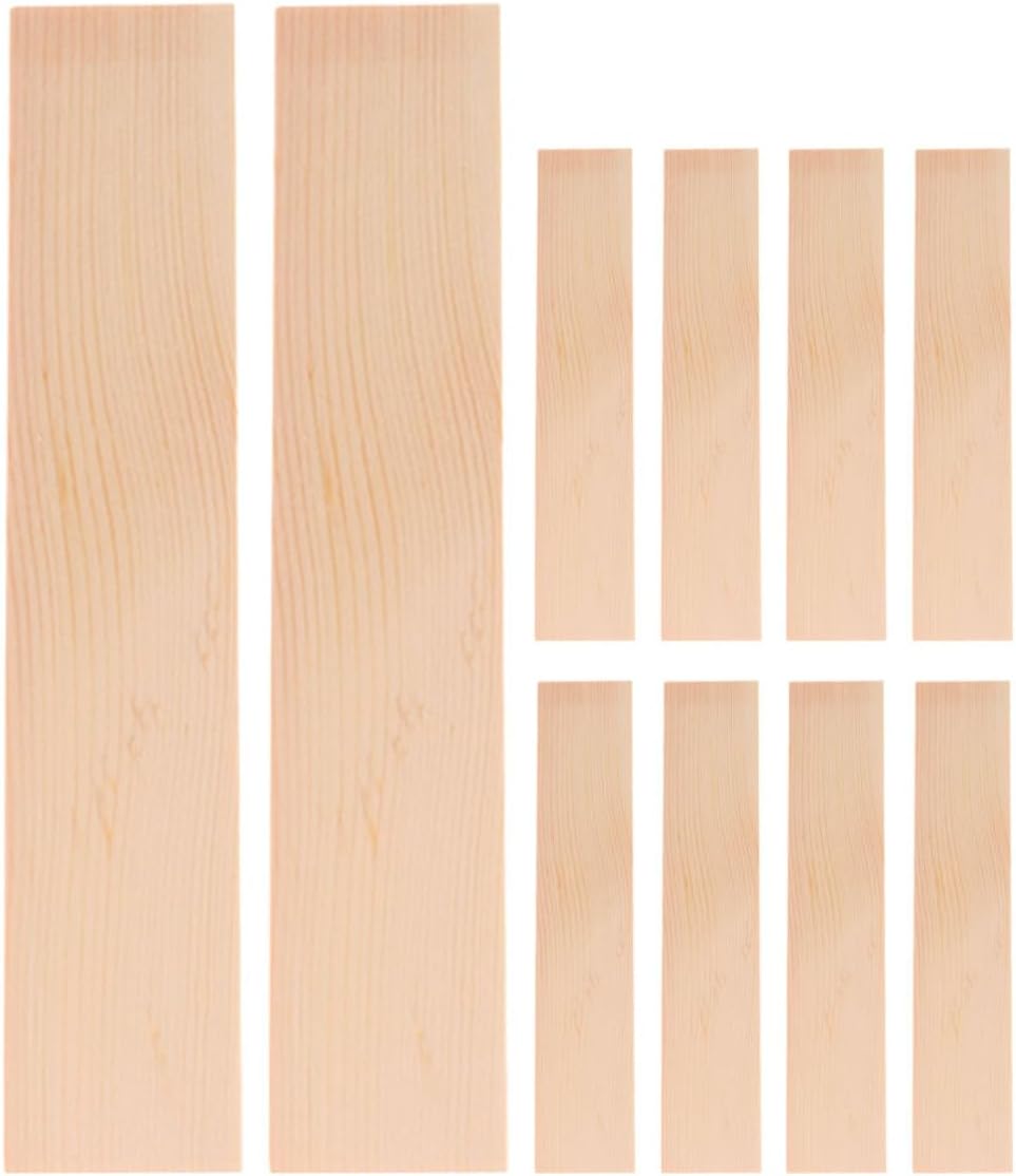 10pcs Pine Wood Craft Boards Natural Rectangular Planks for DIY Projects Photography Props Home Decor and Furniture Building