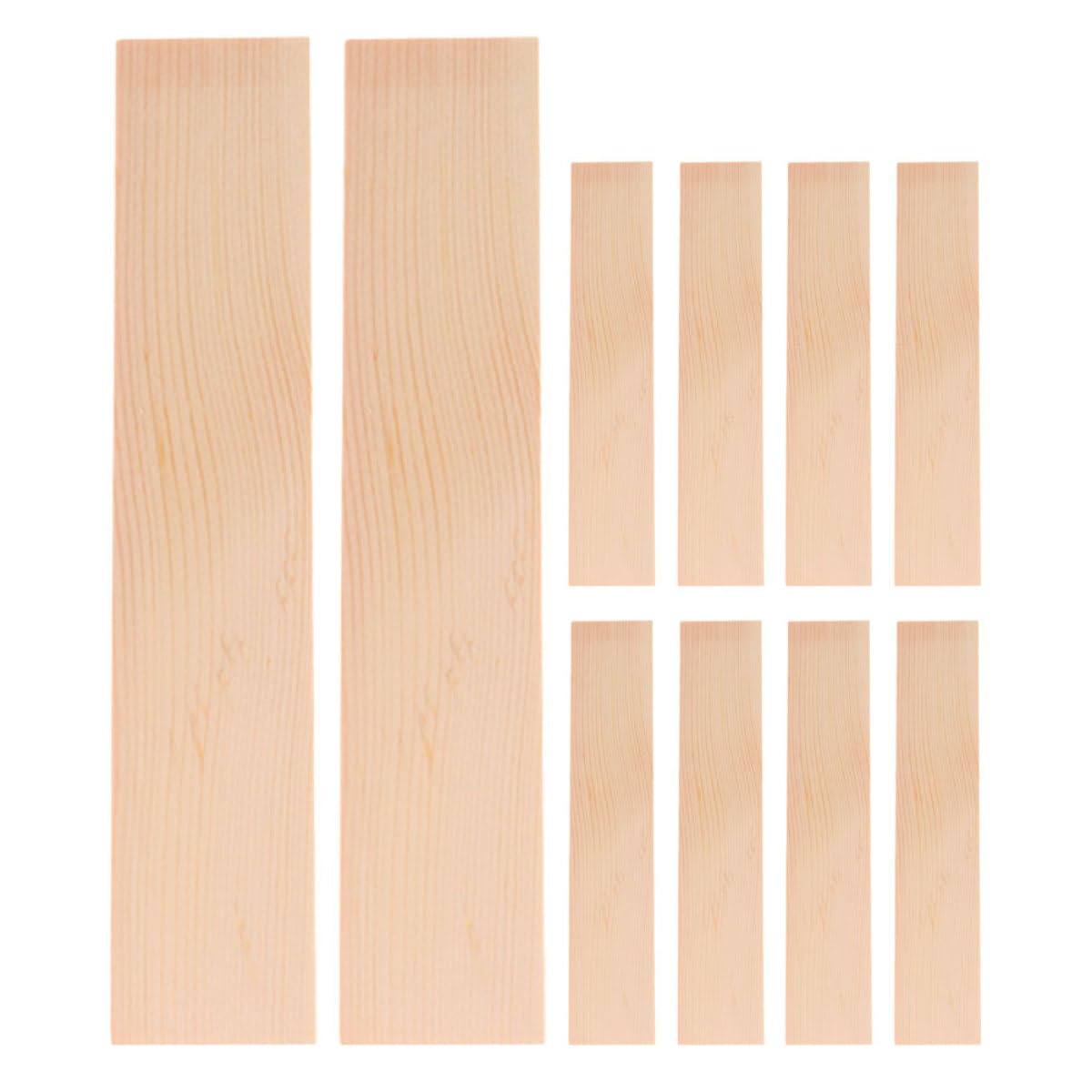10pcs Pine Wood Craft Boards Natural Rectangular Planks for DIY Projects Photography Props Home Decor and Furniture Building