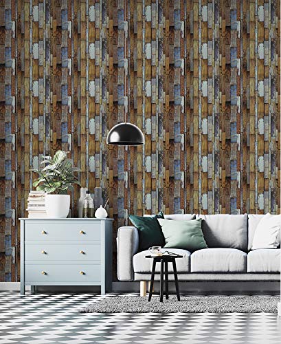 Image of DWELLSINDIA Vintage Wood Self Adhesive Wallpaper Waterproof, Scratch Resistant, Laminated 41x244 CM