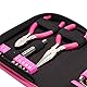 SIXTOL HOME PINK 26 Werkzeugset in einer Tasche | Für den Heimgebrauch | praktischen Werkzeug-Tasche | hochwertig | ideal für den Haushalt o. die Garage | Rosa, Schwarz