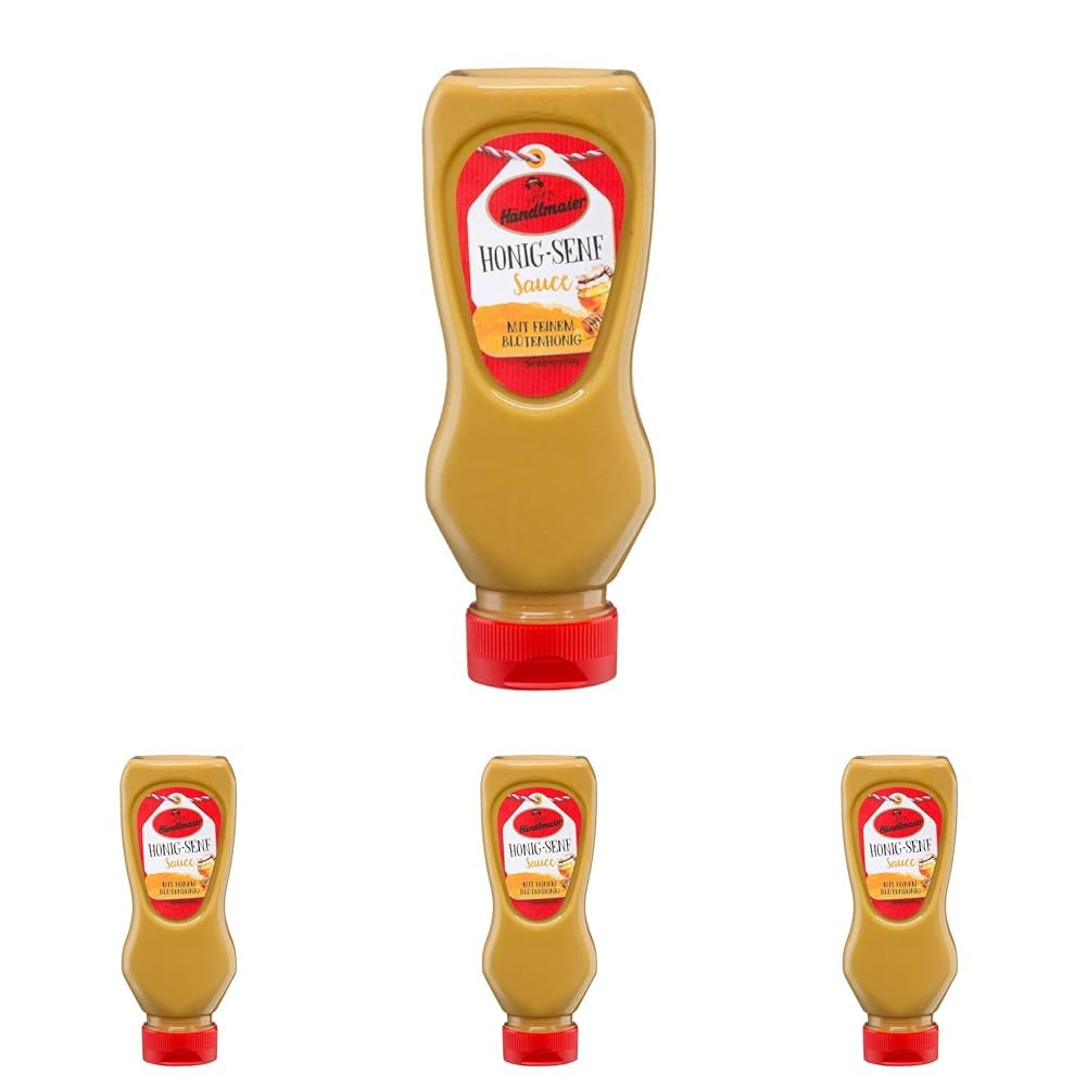 Händlmaier's Feinkost-Sauce Honig-Senf, 225ml (Packung mit 4)
