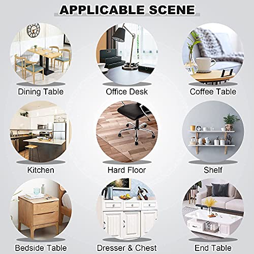 Image of LovePads Clear Table Cover Protector 44 x 60 Inch, 1.5mm Thick Plastic Table Cover, Table Protector for Dining Room Table, Waterproof Vinyl Tablecloth Table Pad Mat for Kitchen, Dresser, Writing Desk